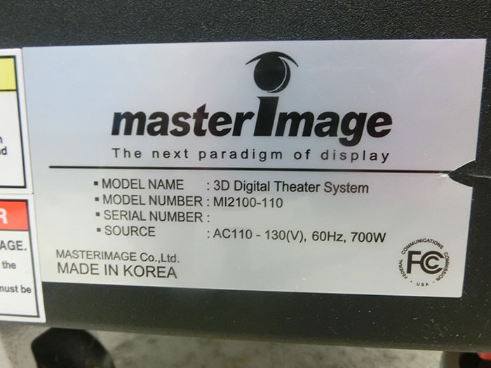 【中古】3D映写機 MI2100-110 マスターイメージ社 Digital Theatre System 60Hz 現状渡し【動産王】名古屋☆送料無料