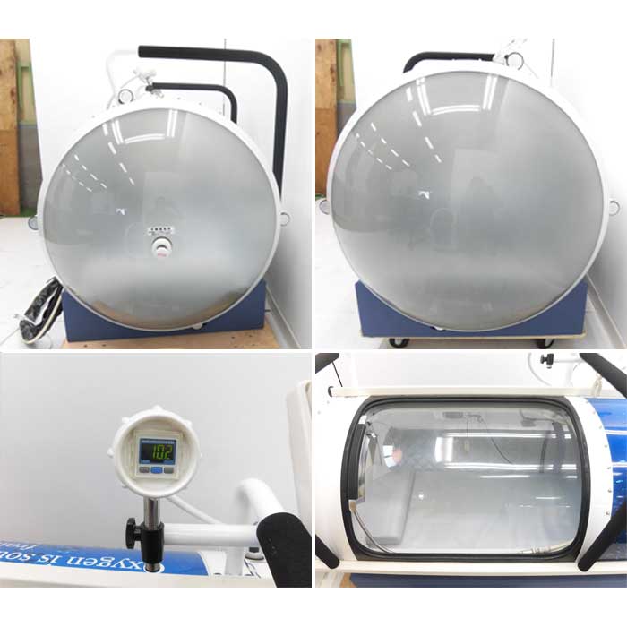 【中古】酸素カプセル O2シャトルD80 エア・テクノロジーズ 制御装置 Time-120LH 酸素濃縮器 α-7000T  【動産王】富山☆送料無料