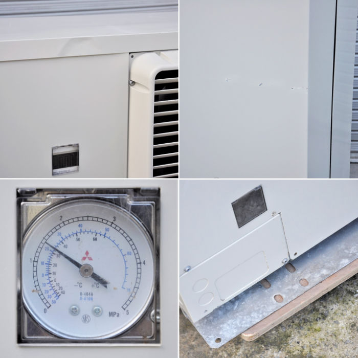 中古｜プレハブ冷凍ユニットセット 内)UCR-N5VHB 外)ECOV-EN30WA1 三菱電機 2017年 三相200V ｜動産王｜大阪｜送料無料