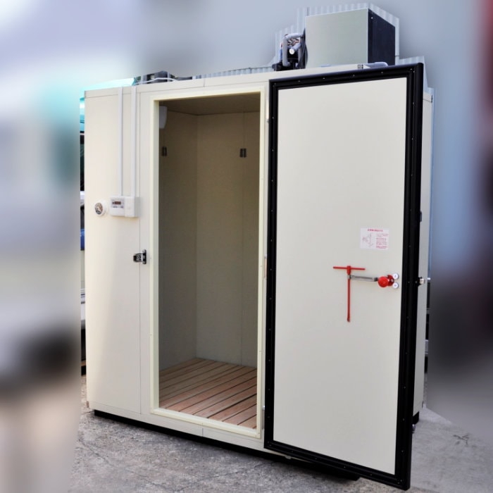 中古｜プレハブ冷蔵庫 0.7坪 冷蔵クーリングユニット AFH-P05RB 三菱 2025年 上置 一体式 100V ｜動産王｜大阪｜引取｜送料別