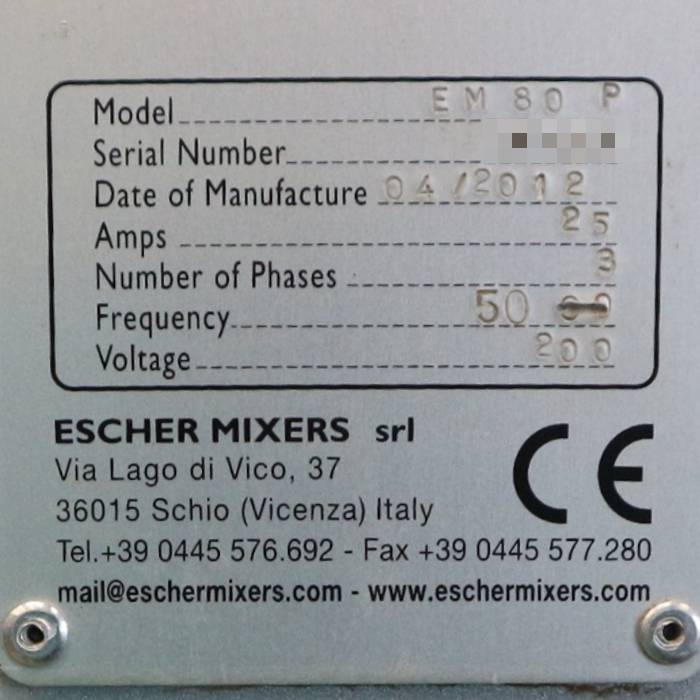【中古】スパイラルミキサー 業務用 EM80P 愛工舎 2012年 154L 撹拌機 パン生地 中華まん生地 ボール固定式【動産王】千葉☆送料無料
