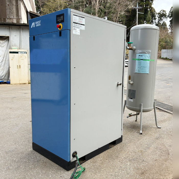 中古｜スクロールコンプレッサー SLP-150EG アネスト岩田 業務用 ドライヤー付 レシーバータンク付 ｜動産王｜千葉｜送料無料