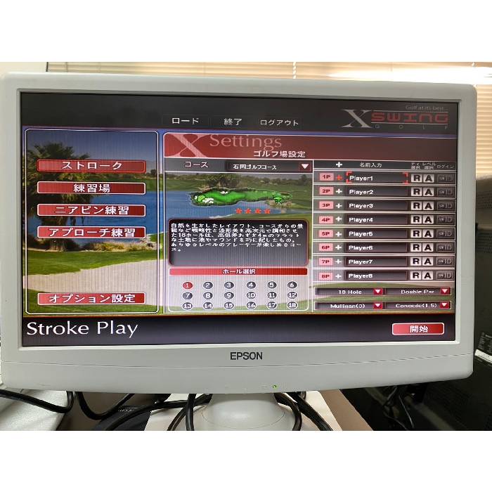 【中古】ゴルフシミュレーター Xswing 1345 GPRO 2018年 golf スイング解析 練習【動産王】千葉☆送料無料