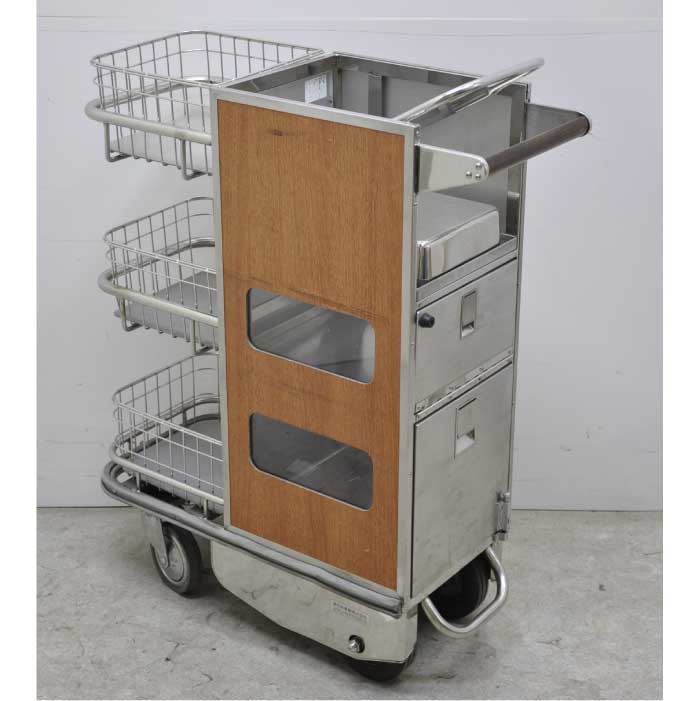 【中古】 車内販売車 新日本車輌 車内ワゴン車 移動 食事 飲み物 弁当 菓子    店舗什器【動産王】大阪☆送料無料
