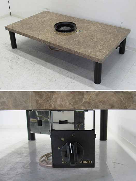 【中古】 こんろ機能付焼物器 1LXC1C1L シンポ 2018 焼肉ロースターテーブル 厨房機器【動産王】仙台★引取限定