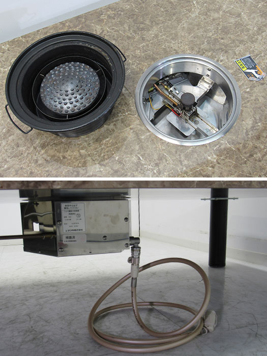 【中古】 こんろ機能付焼物器 1LXC1C1L シンポ 2018 焼肉ロースターテーブル 厨房機器【動産王】仙台★引取限定