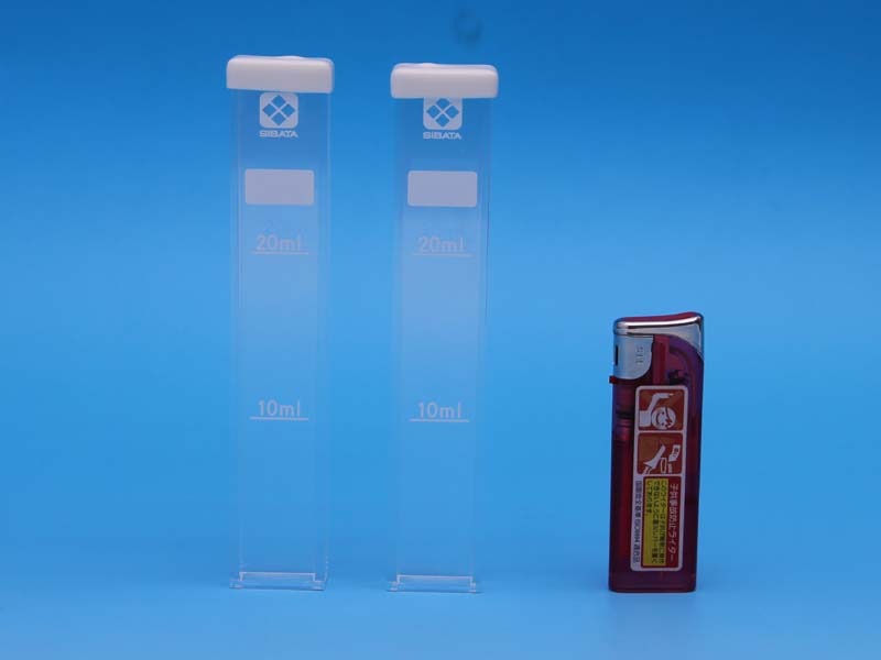 【柴田科学 角形試験管 シリコーンキャップ付 ２本】