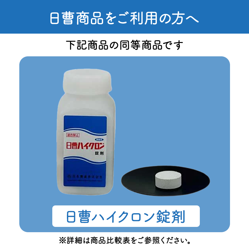 塩素剤【プールにポン 20g錠剤×10錠】 高度さらし粉 食品添加物 有効塩素濃度70％以上