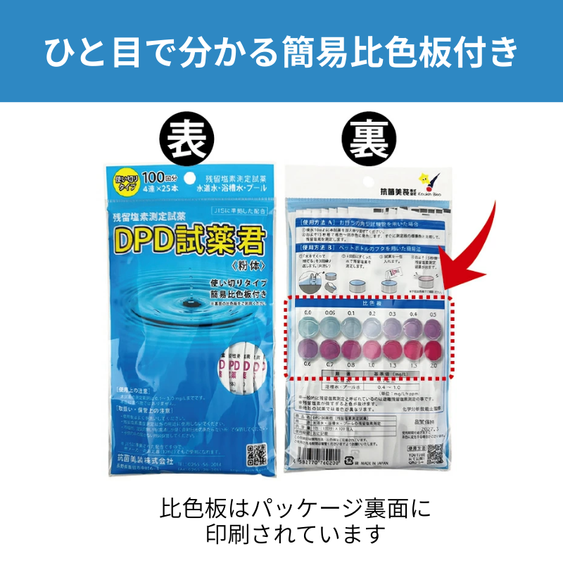 【残留塩素測定試薬 粉体 DPD試薬君 12包入 【1袋】