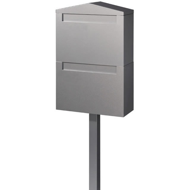 オンリーワン 郵便ポスト Nolan ノーラン ダブル シルバー色 前入れ