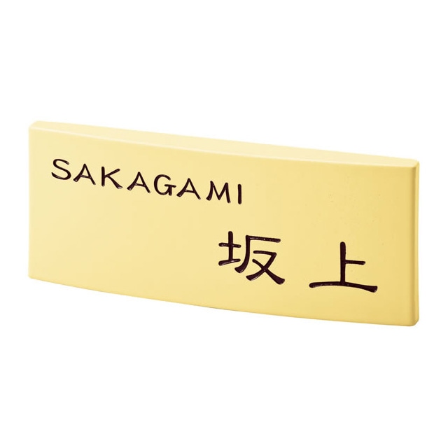 選べる書体 オーダー表札 丸三タカギ カフェッタ CF-5-4 カスタード色