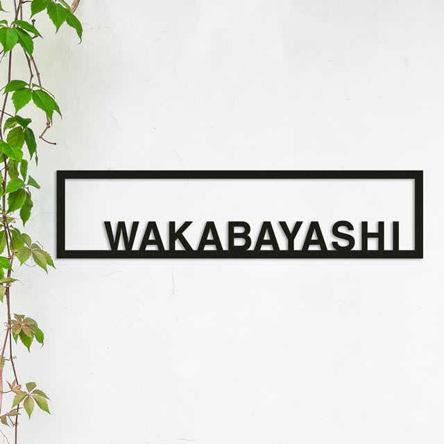 選べる書体 表札 ステンレス サイン ザ・フレーム ワイド250mm FLM250E