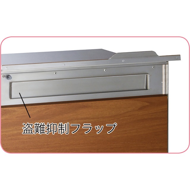 ユニソン 埋込みポスト Vico ヴィコ BI ダイヤル錠 前入れ後出し 木目