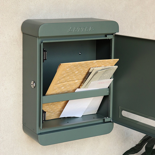 MOJYU 壁掛けポスト Valente ヴァレンテ WM-114 (ボルドー) / WM-115