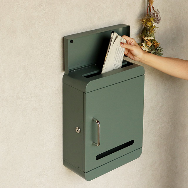 MOJYU 壁掛けポスト Valente ヴァレンテ WM-114 (ボルドー) / WM-115