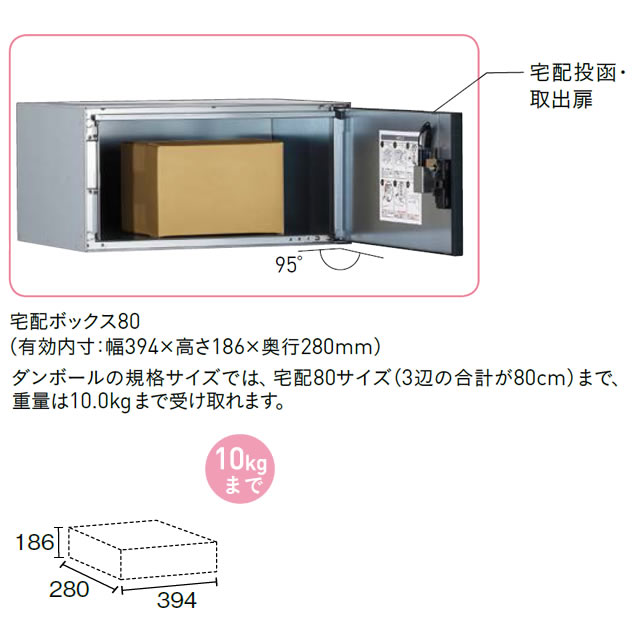 ユニソン 宅配ボックスユニット FLORIA フロリア 2S+1M ウォールナット