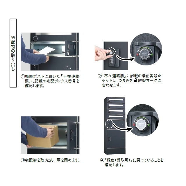 ユニソン 宅配ボックスユニット FLORIA フロリア 2S+1M ウォールナット