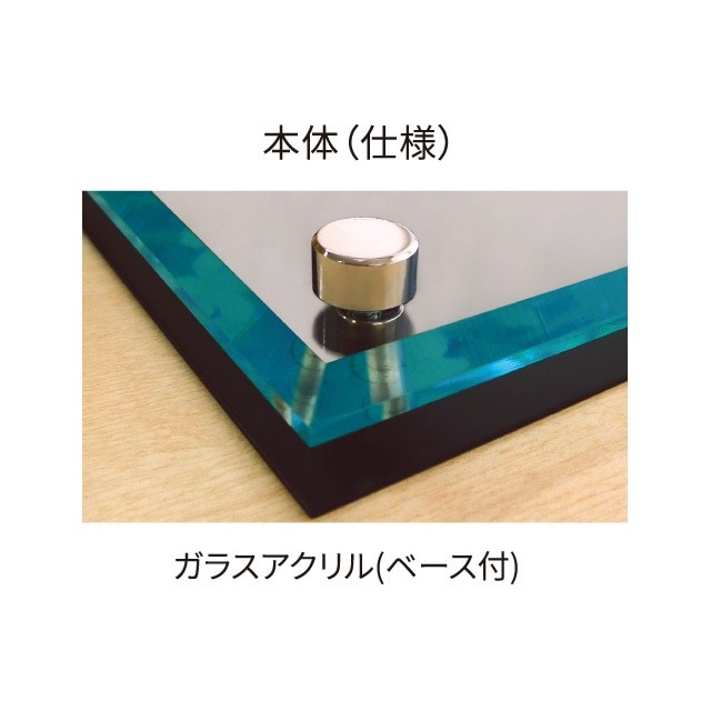 丸三タカギ 銘板 看板 表札 イエロゴ ガラス調アクリルサイン MECM2 幅500mm×高さ300mm 看板 エントランス