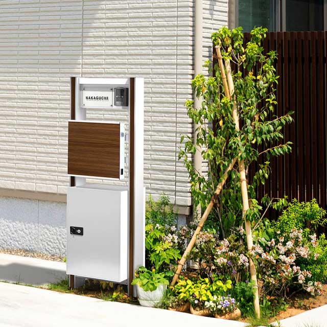 宅配ボックス搭載門柱 ストレーゼワイド2 Lタイプ MTP-L-N ※表札