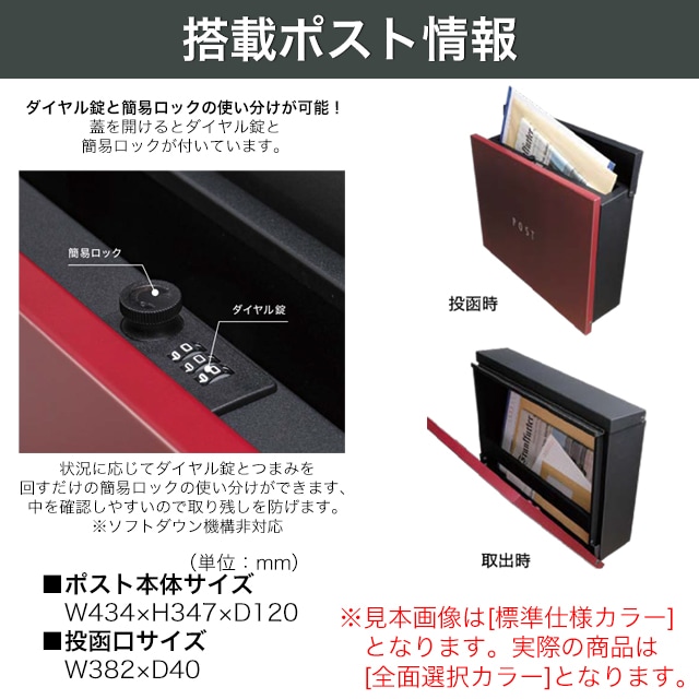 取引プロフ参照 ポスト投函有さま専用 照明なし ナスタボックス ライト 門柱ユニット カラー：ホワイト