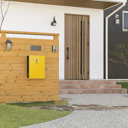 美濃クラフト 郵便ポスト LEAP リープ LEP-SY サンイエロー色 鍵付き