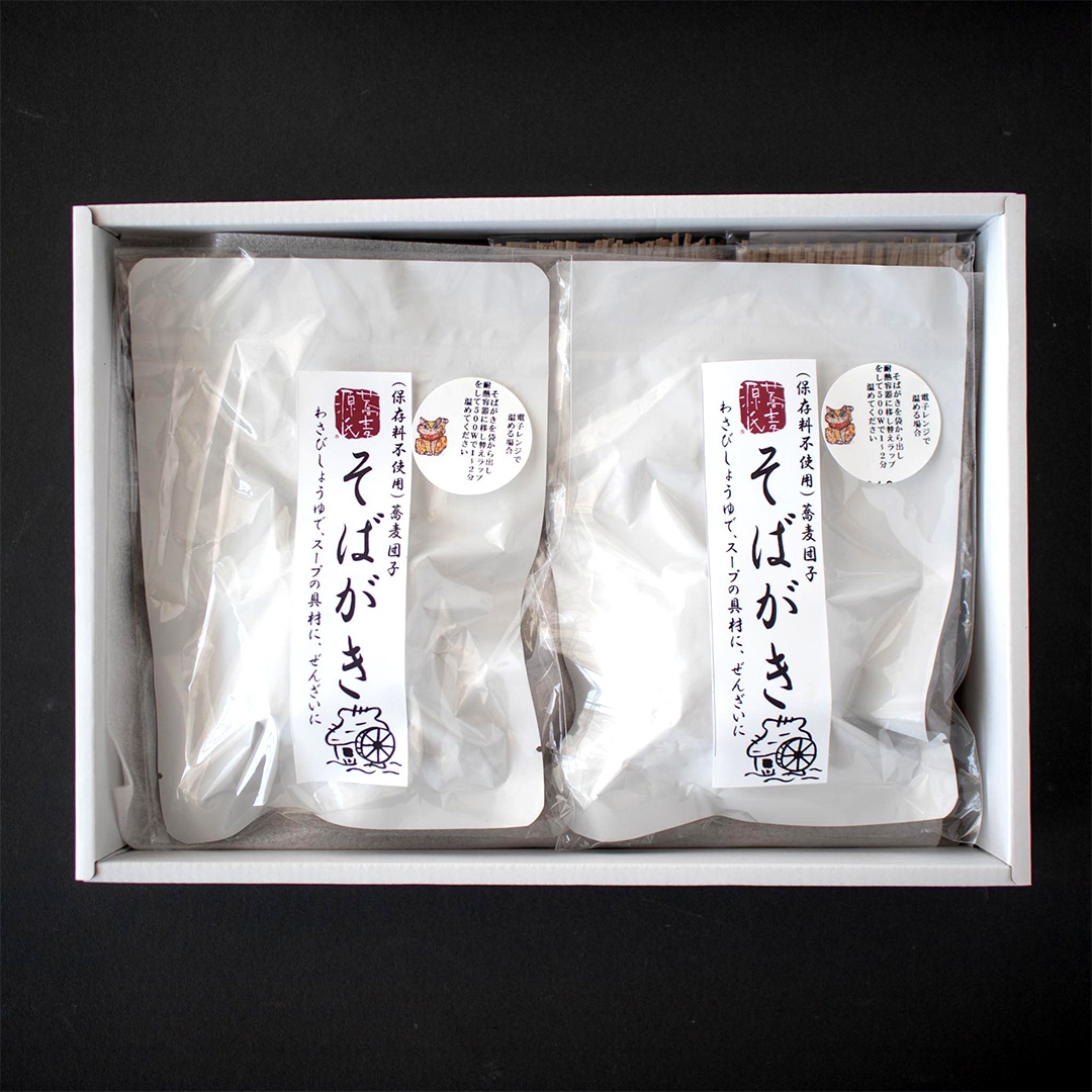 【おそば】 ギフトBOX>十割そばセット (出汁・そばがき付き4食セット) | お店から