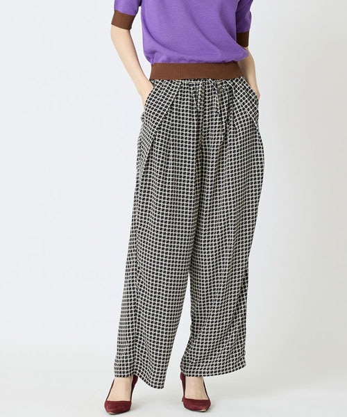 ジオメトリックプリントパンツ