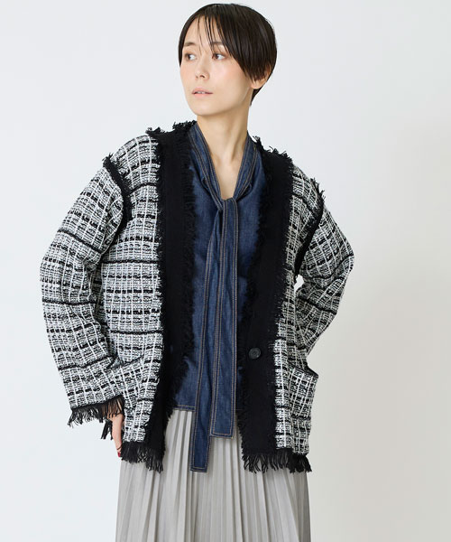 ニットツイードジャケット