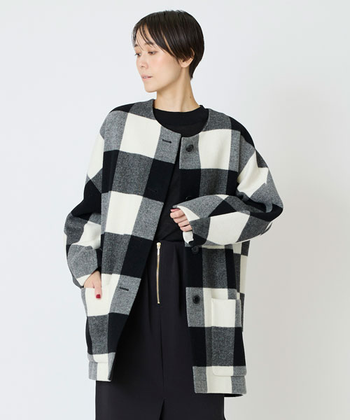 バッファローチェックミドルコート【11/12以降お届け】