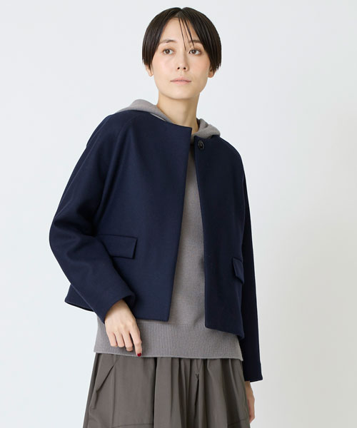 カシミヤ混ダブルクロスブルゾン【11/12以降お届け】