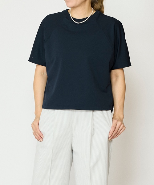 裏毛ハーフスリーブプルオーバー