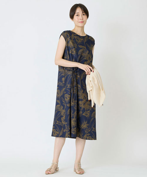 リーフプリントワンピース