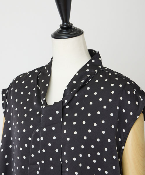 シルデューサテンドットワンピース