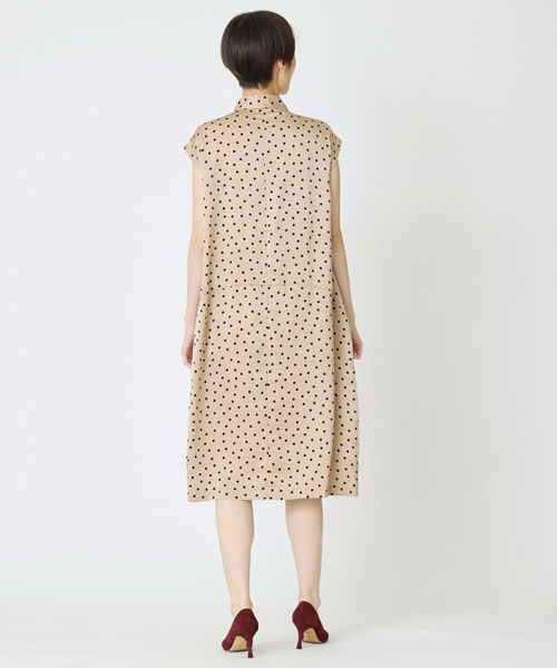 シルデューサテンドットワンピース