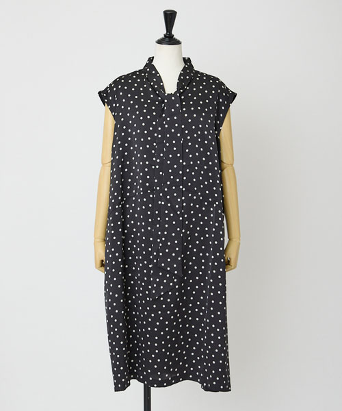 シルデューサテンドットワンピース