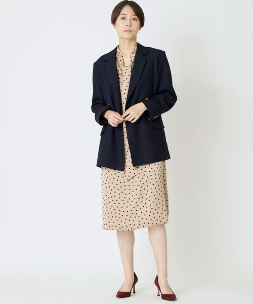 シルデューサテンドットワンピース