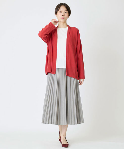 フェイクスエードプリーツスカート