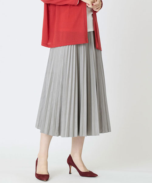 フェイクスエードプリーツスカート