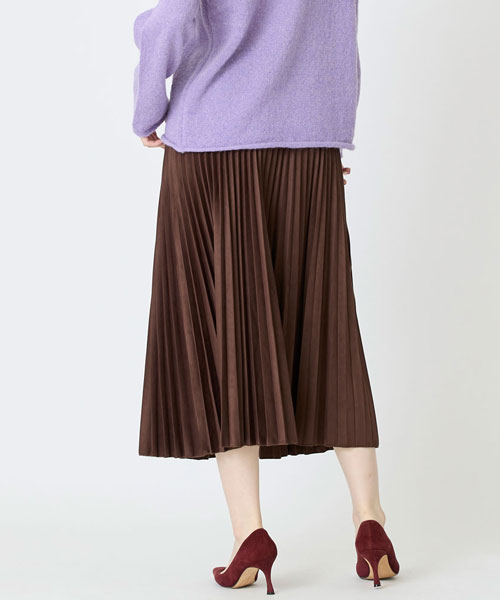 フェイクスエードプリーツスカート
