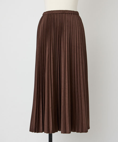 フェイクスエードプリーツスカート