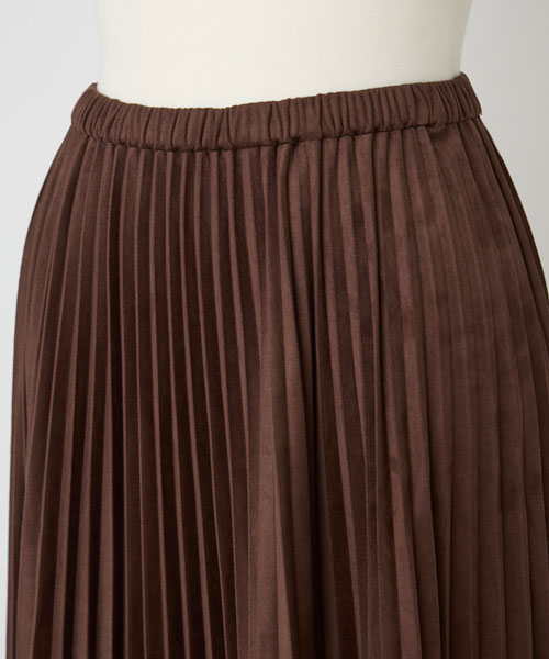 フェイクスエードプリーツスカート