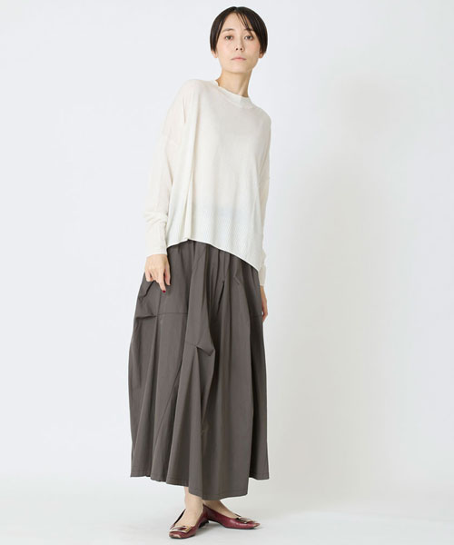 キュプラブレンドクルーネック