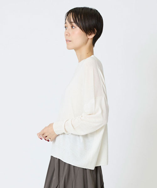 キュプラブレンドクルーネック