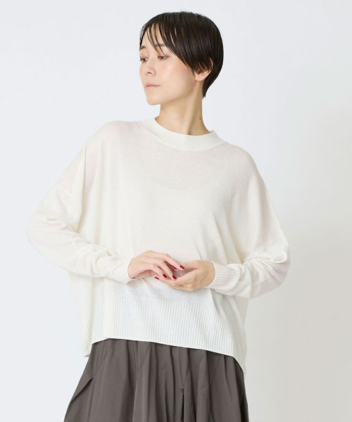 キュプラブレンドクルーネック