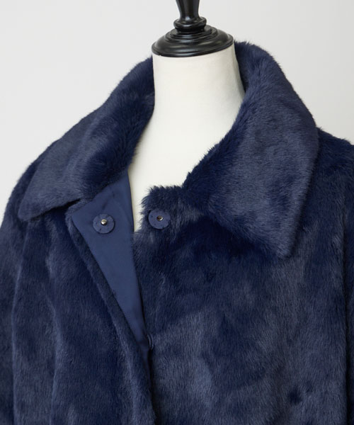 フェイクファーショートコート