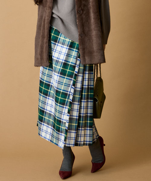 タータンチェックスカート【11/5以降お届け】