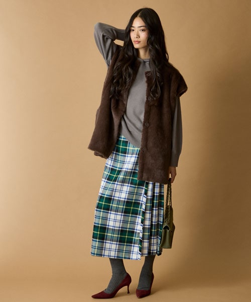 タータンチェックスカート【11/5以降お届け】