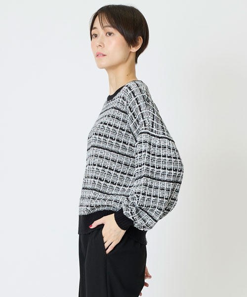 ニットツイードプルオーバー