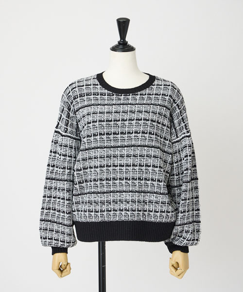 ニットツイードプルオーバー