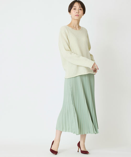 ミックスヤーンニットプルオーバー